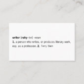 Verfasser definiert [als Sie] Visitenkarte (Vorderseite)