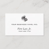 Verfasser-e-artig Schreibens-Maschine - Visitenkarte (Vorderseite)