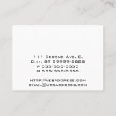 Verfasser-e-artig Schreibens-Maschine - Visitenkarte (Rückseite)