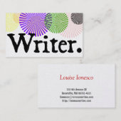 Verfasser-Farbexplosionen Visitenkarte (Vorne/Hinten)