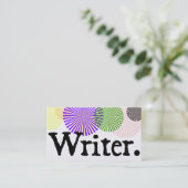 Verfasser-Farbexplosionen Visitenkarte (Stehend Vorderseite)