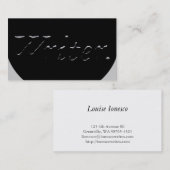 Verfasser geprägt visitenkarte (Vorne/Hinten)