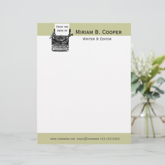 Verfasser-Herausgeber-Veröffentlichen beruflich Briefkopf (Stehend Vorderseite)