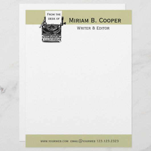 Verfasser-Herausgeber-Veröffentlichen beruflich Briefkopf (Vorne/Hinten)