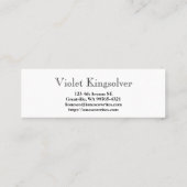 Verfasser Mini Visitenkarte (Rückseite)