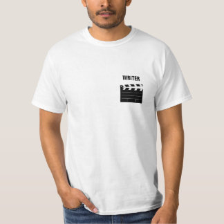 Verfasser mit Film-Markierungs-Wert-T - Shirt