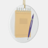 Verfasser-Notizblock Keramik Ornament (Rechts)