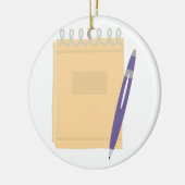 Verfasser-Notizblock Keramik Ornament (Links)