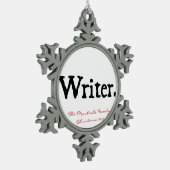 Verfasser Schneeflocken Zinn-Ornament (Links)