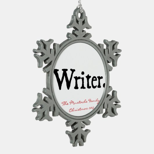 Verfasser Schneeflocken Zinn-Ornament (Links)