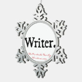 Verfasser Schneeflocken Zinn-Ornament (Rechts)