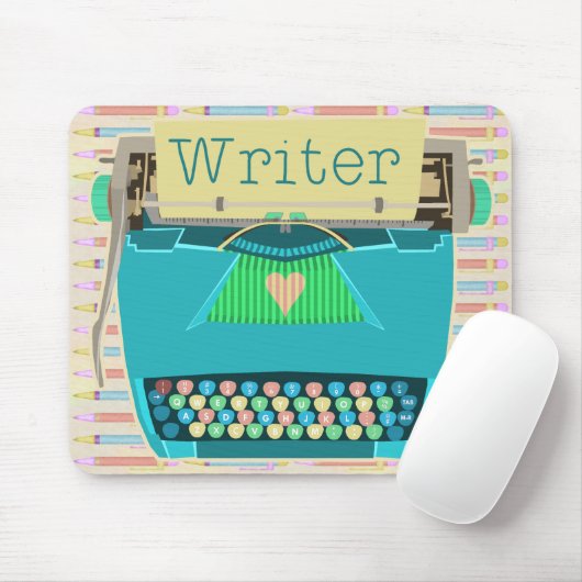 Verfasser-Schreibmaschinen-niedliches Retro Mousepad (Mit Mouse)
