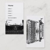 Verfasser-Schreibmaschinen-Visitenkarte Visitenkarte (Vorne/Hinten)
