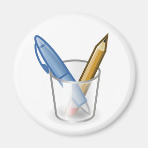 Verfasser-Stift-Bleistift-Schale Magnet