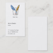 Verfasser-Stift-Bleistift-Schale Visitenkarte (Vorne/Hinten)