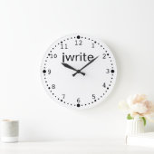 Verfasser-Uhr lustiges iwrite Ihre Farbgewohnheit Große Wanduhr (Zuhause)