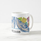 "Verfasser-Verrücktheits-" Film-Tasse Kaffeetasse (VorderseiteRechts)