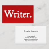 Verfasser Visitenkarte (Vorne/Hinten)