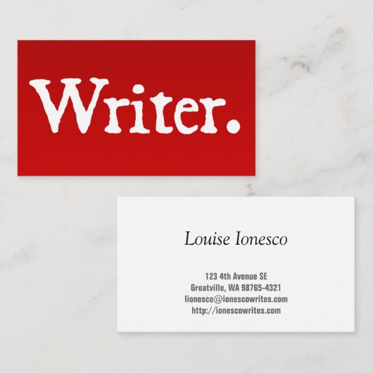 Verfasser Visitenkarte (Vorne/Hinten)