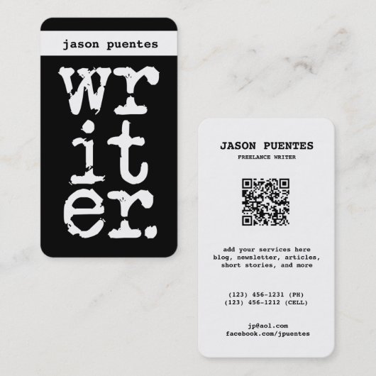 Verfasser Visitenkarte (Vorne/Hinten)