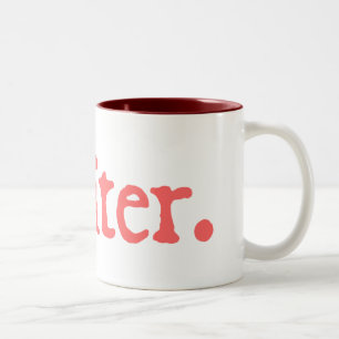 Verfasser Zwei-Ton Tasse (Lachsbeschriftung)