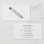 Verfasserreporterbleistift, der einzigartige Linie Visitenkarte (Vorne/Hinten)