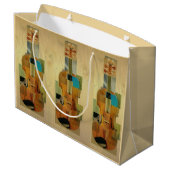 Verfaßtes Violinen-Trio Große Geschenktüte (Rückseite Schrägansicht)