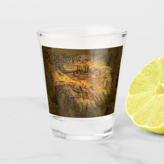 Verfassung American Bald Eagle Schnapsglas (Vorderseite)