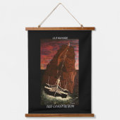 VERFASSUNG DER USS / ALTE IRONSIDE WANDTEPPICH MIT HOLZRAHMEN (Vorderseite)