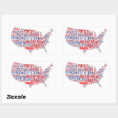 Verfassung der Vereinigten Staaten in Form der USA Rechteckiger Aufkleber (Blatt)