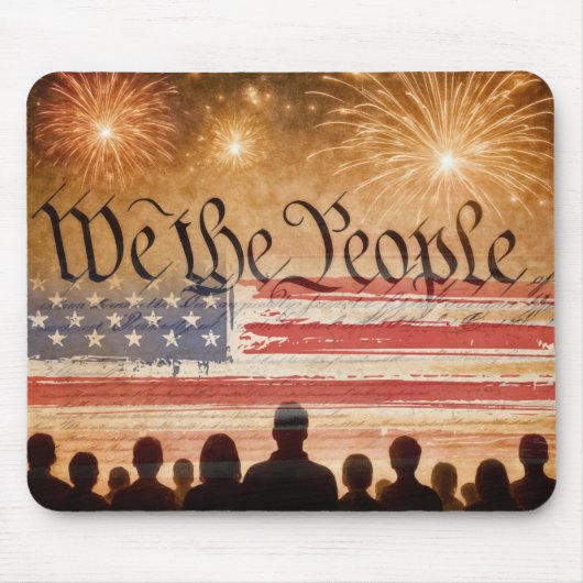 Verfassung der Vereinten Staaten mit Feuerwerken u Mousepad (Vorne)