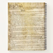 Verfassung der Vereinten Staaten Notizbuch (Rückseite)