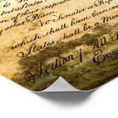 VERFASSUNG DER VEREINTEN STAATEN POSTER (Ecke)