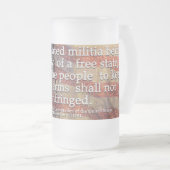 Verfassung der Vereinten Staaten Zweiter Zusatzart Mattglas Bierglas (VorderseiteRechts)