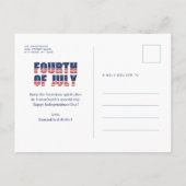 Verfassung Flag 4. Juli Unabhängigkeitstag Feiertagspostkarte (Rückseite)