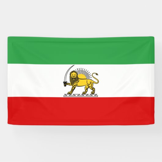 Verfassung: Monarchie der iranischen Flagge (1907- Banner (Horizontal)