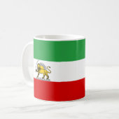 Verfassung: Monarchie der iranischen Flagge (1907- Kaffeetasse (Vorderseite Links)