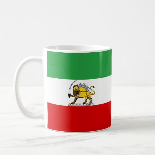Verfassung: Monarchie der iranischen Flagge (1907- Kaffeetasse (Links)