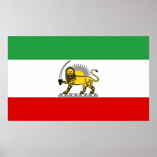 Verfassung: Monarchie der iranischen Flagge (1907- Poster (Vorne)