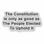 Verfassung nur so gut wie die gewählten STICKER (Vorderseite)