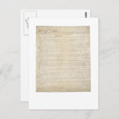 Verfassung - Präambel - Artikel I Postkarte (Vorne/Hinten)