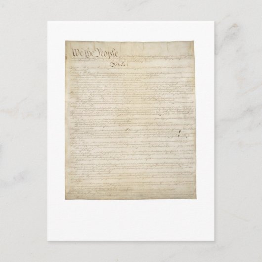 Verfassung - Präambel - Artikel I Postkarte (Vorderseite)