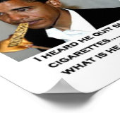 Verfassung Rauchen Obama Poster (Ecke)
