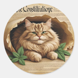 Verfassung und Catnip - Patriotic Cat Sticker