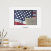 Verfassung und Flagge der Vereinigten Staaten Poster (Küche)