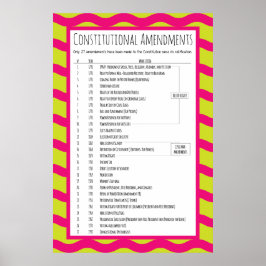 Verfassungsänderungen der USA Poster