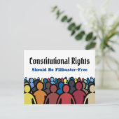 Verfassungsrecht Filibuster Free Postcard Postkarte (Stehend Vorderseite)
