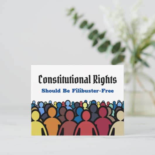 Verfassungsrecht Filibuster Free Postcard Postkarte (Stehend Vorderseite)