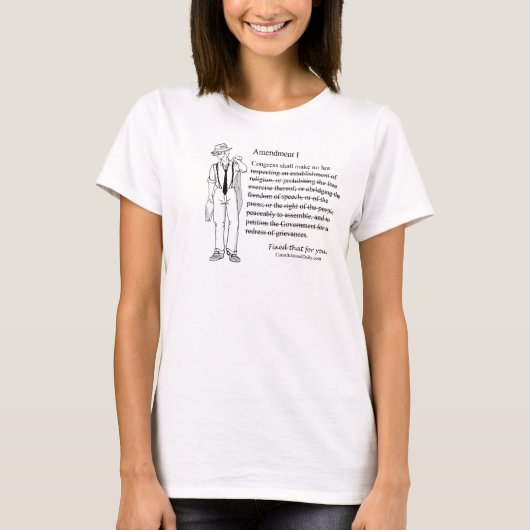 Verfassungszusatz-Frauen T-Shirt (Vorderseite)