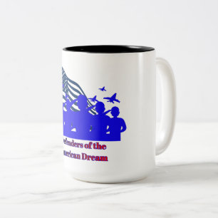 Verfechter des amerikanischen Traums schwarz und w Zweifarbige Tasse
